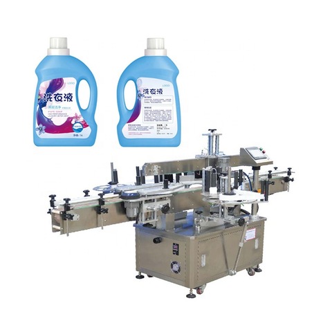 Halbautomatische Etikettiermaschine für quadratische Flaschen zum Umwickeln 